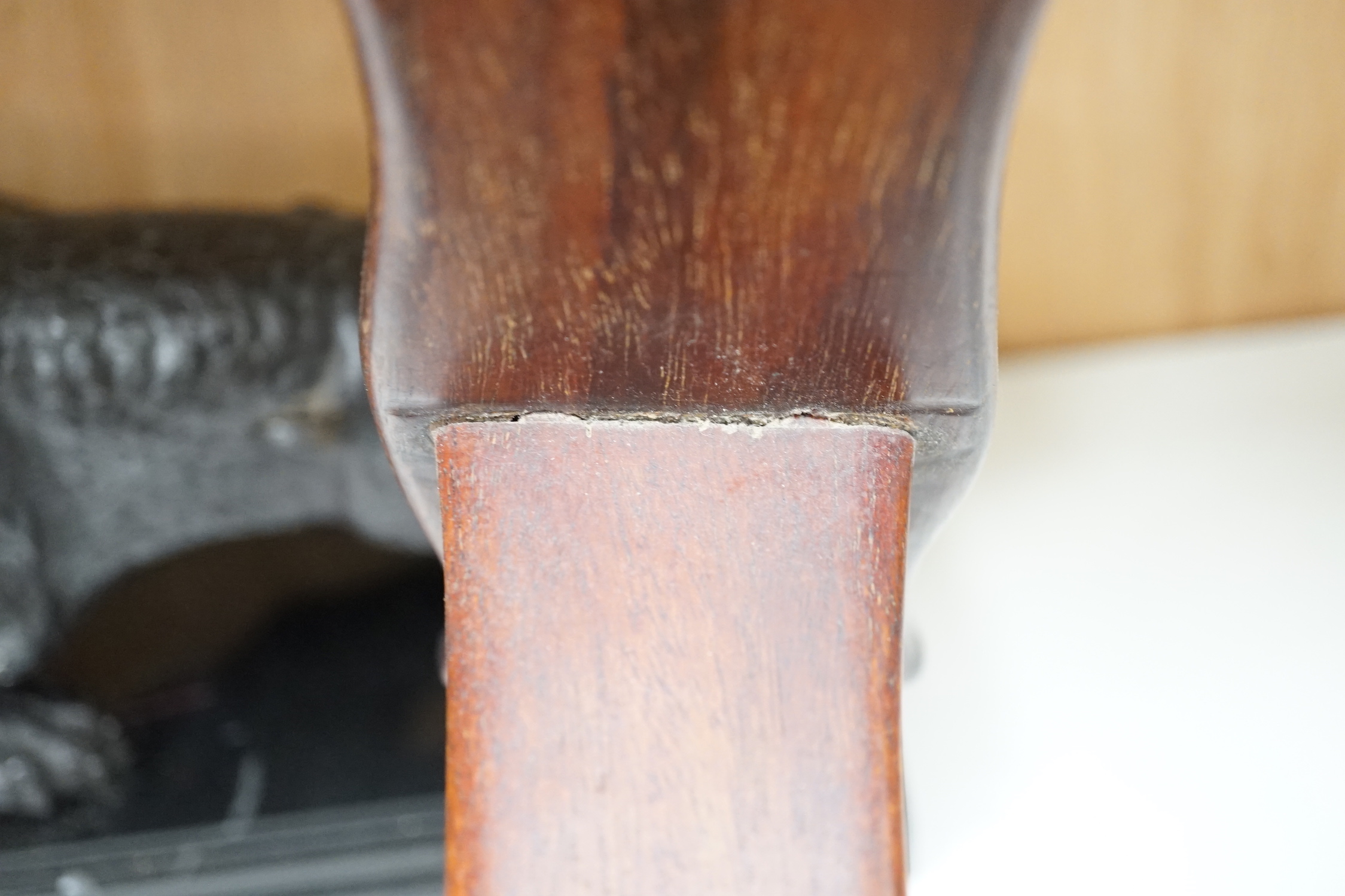 Four Chinese hardwood wood plate or dish stands, tallest 33cm